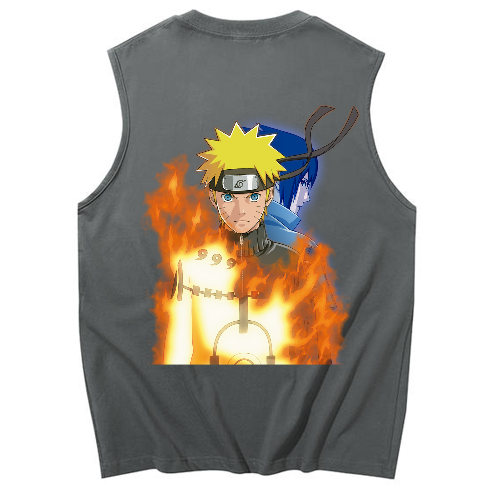 （画像用） NARUTO -ナルト- うずまき ナルト Uzumaki Naruto コットン100％タンクトップ（背面プリント）